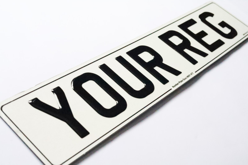 Stylish 3D registration plates for cars in the UK, custom-designed