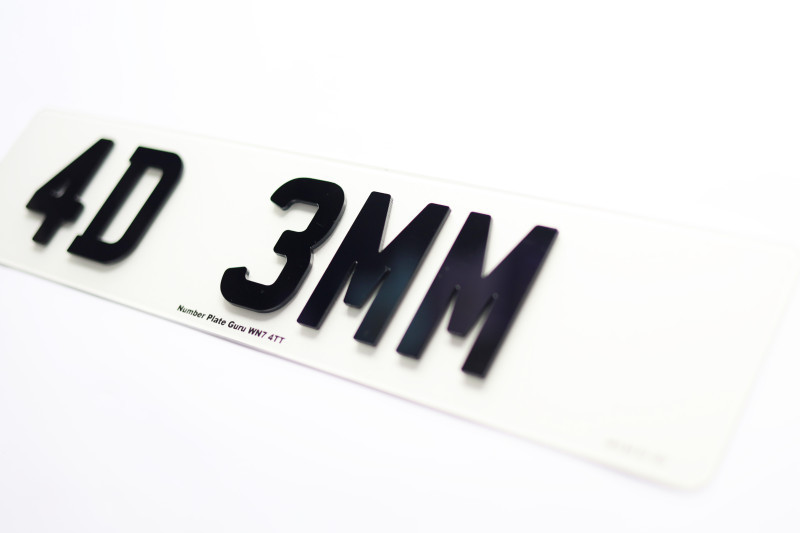 Premium laser cut 4D car plates in the UK, crafted with precision
