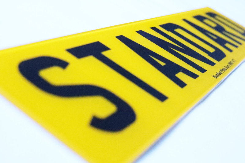 Custom 2D printed number plates in the UK, designed for vehicles
