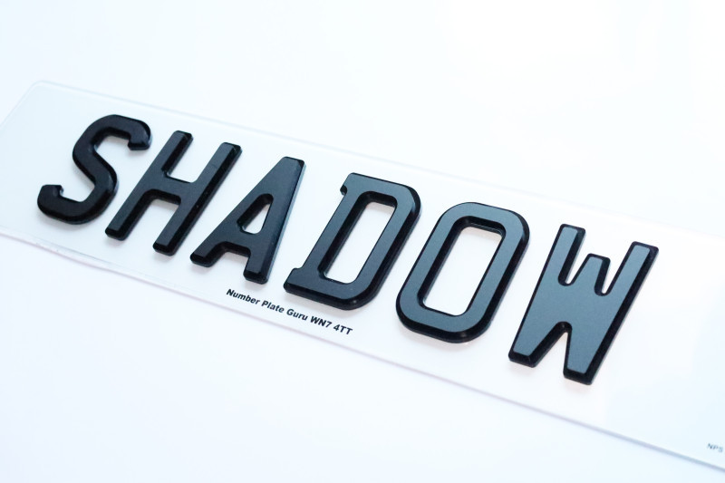 Shadow effect car number plates, adding a stylish touch to your vehicle