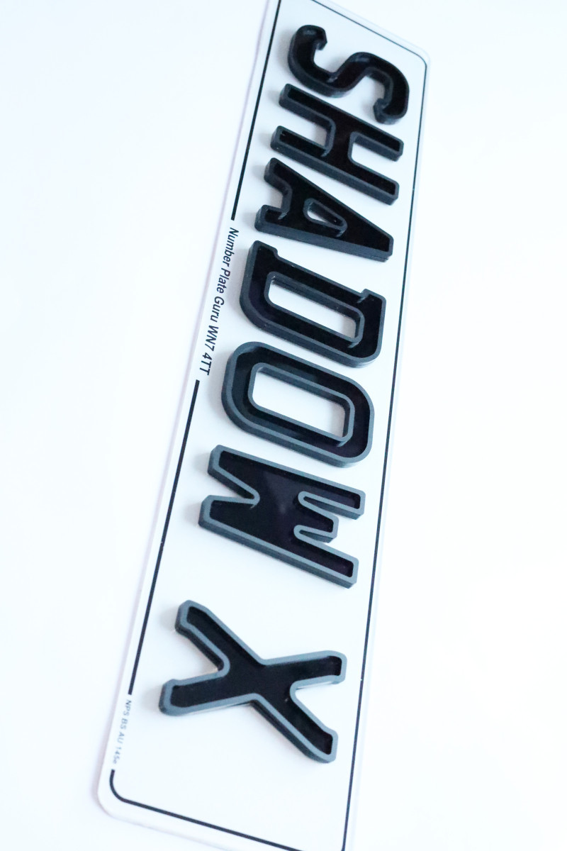 High-quality Shadow X registration plates available in the UK