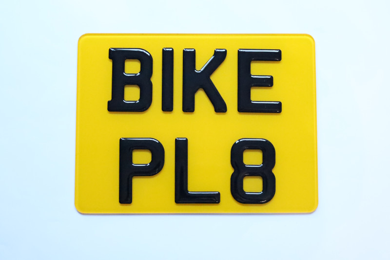 motorbike number plate