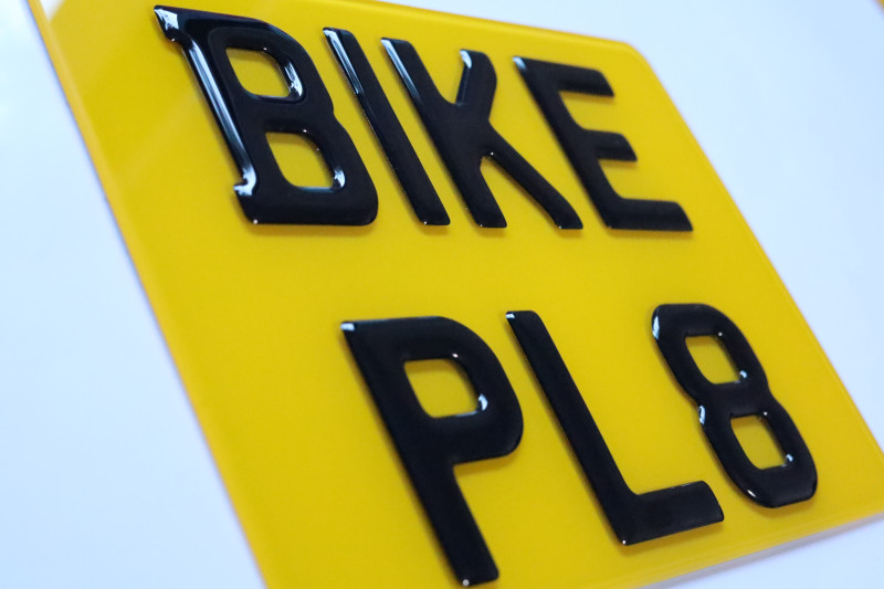 Motorbike registration plates