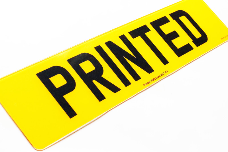 2D (printed) Number Plates